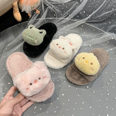 2025冬季新款儿童居家保暖毛拖鞋