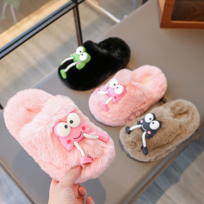 儿童可爱搞怪小青蛙居家保暖棉拖