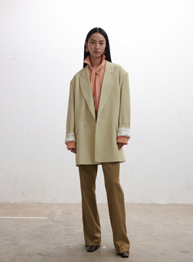 TOATEE 麻面肌理经典宽肩OVERSIZE廓形西装 2026春季新品