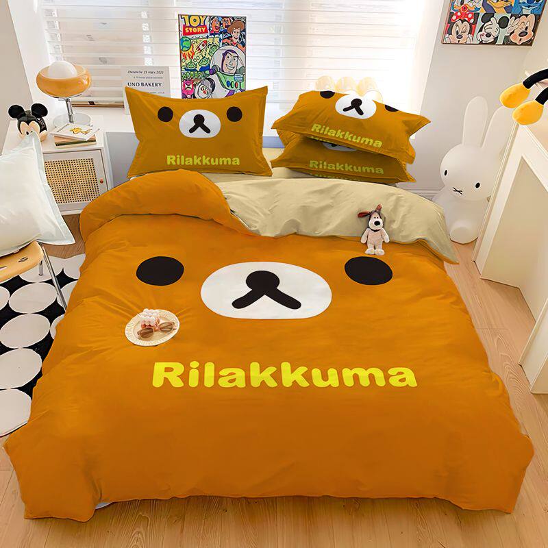 卡通可爱纯棉家居温馨四件套床上床单可爱被套宿舍三件套床上用品