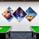 台球宝贝桌球室海报宣传壁画棋牌室台球厅酒吧挂画体育明星装 饰画