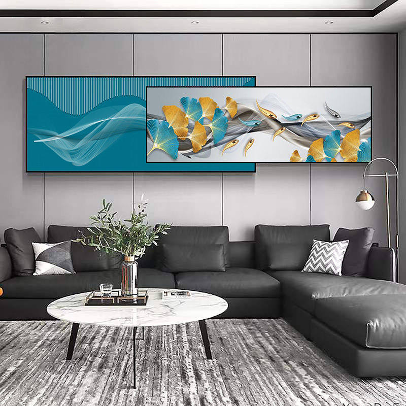 客厅现代2022新款叠加画装饰画