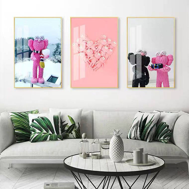 玄关现代简约公仔装饰画潮流潮牌