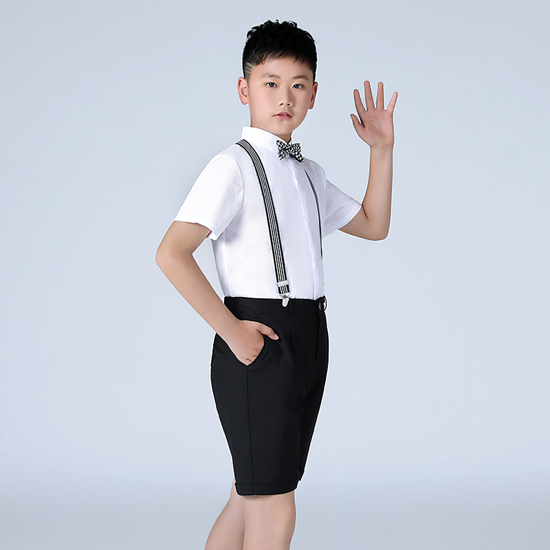男童背带裤套装夏季儿童加肥