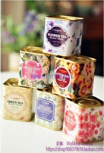 1pc Beautiful Tea Storage box Tin Container Candy Canisters