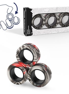 3Pcs Fidget Spinner Magnetic Ring Toys Fingers Magnet Rings1