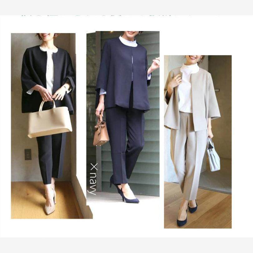 일본 대외 무역 여성 슬림 캐주얼 정장 학부모회 입학 복장 우아한 기질 전문 통근 여성 정장