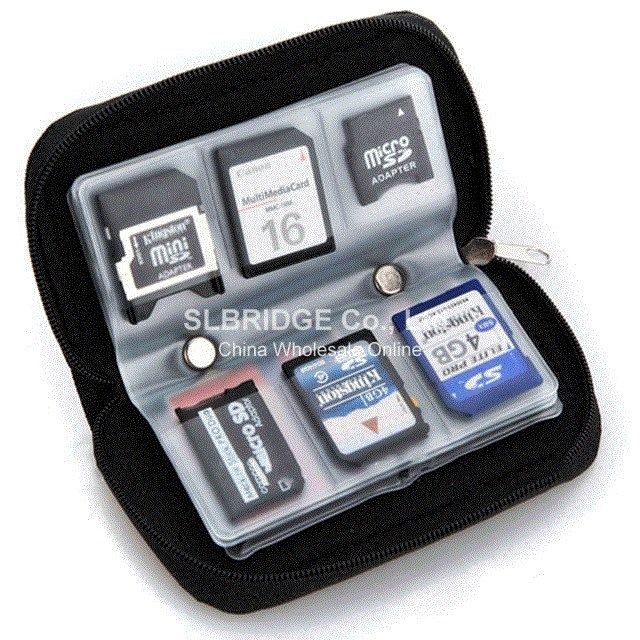 micro sd memory card holder carrying pouch case storage wal