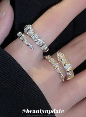 风冷淡戒设计饰品蛇形戒指