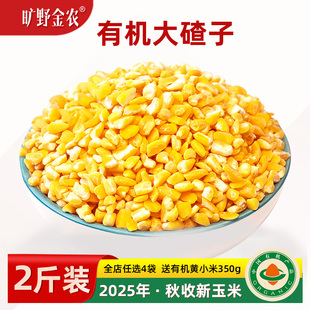 东北有机玉米碴2斤中大碴子东北大碴粥五谷杂粮玉米碴官方旗舰店
