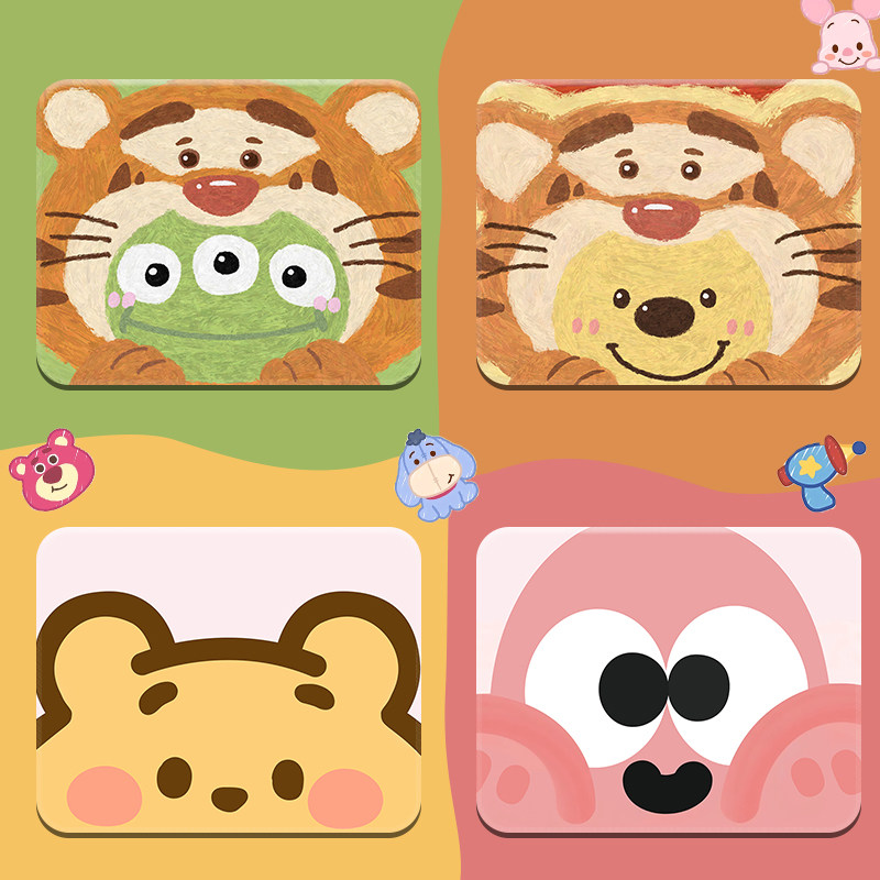 小号鼠标垫女生可爱卡通图案软垫办公娱乐加厚锁边电脑桌垫护腕垫