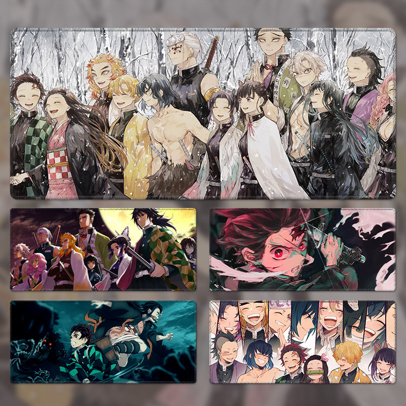 鬼灭之刃鼠标垫超大男生动漫电竞游戏键盘垫学生办公书桌垫子日系个性