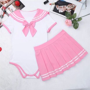 YiZYiF Sexy Cosplay Diaper Lover ABDL Adult Baby Romper