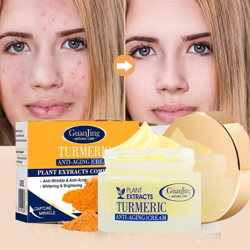 Herb Turmeric Face Cream Repair Acnes Scar Dark Spot姜黄面霜