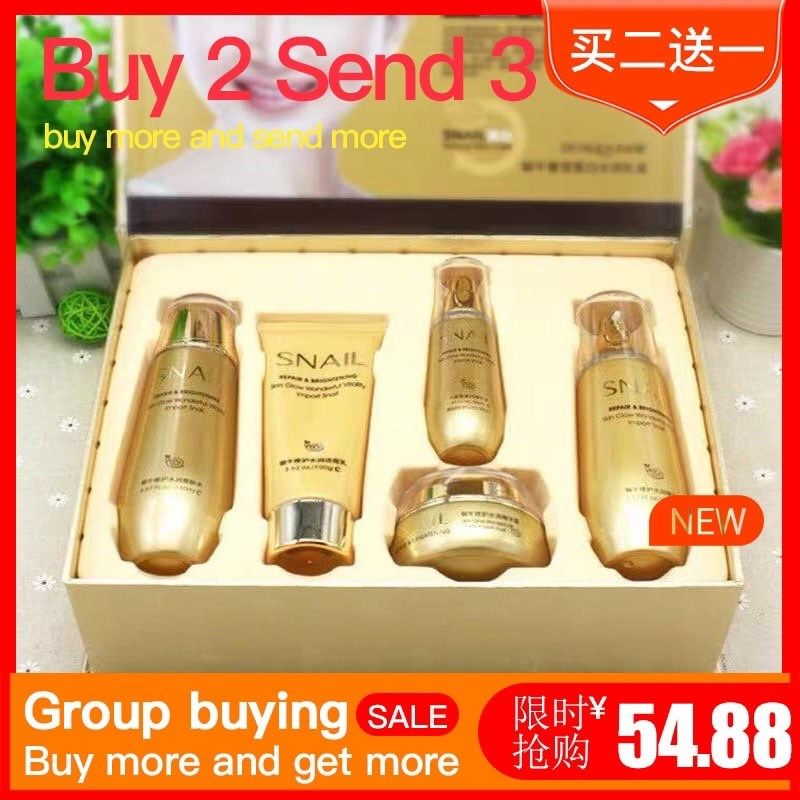 Snail Face Care Set Toner whitening cream 5pcs Beauty set