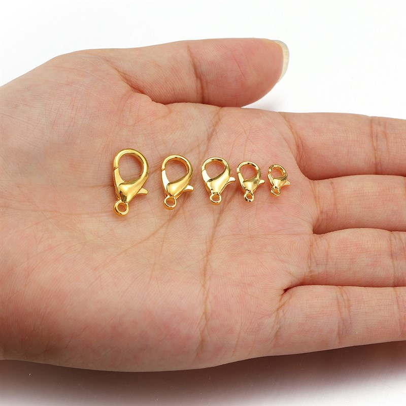 100pcs Lobster Clasps for Bracelets Necklaces DIY Hooks Chai