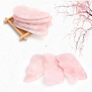 Jade Guasha Stone Natural Massage Quartz Board Gua Rose