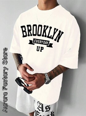 Summer Men Cotton TShirt Brooklyn Printing ops Tees Male Fa