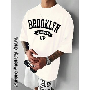 Summer Men Cotton TShirt Brooklyn Printing ops Tees Male Fa