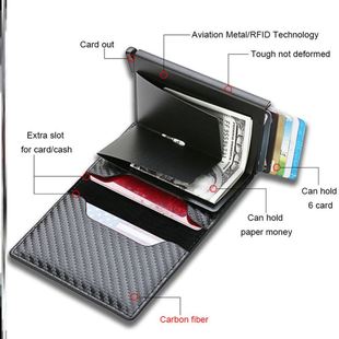 钱包 Card Busines Automatic Wallet Leather Holder Mini
