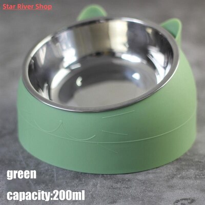 Cat Dog Bowl 15 Degrees Raised Stainless Steel Cat Bowls Saf