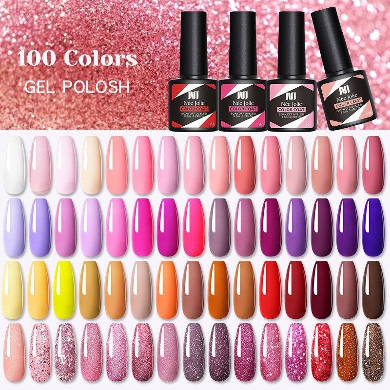Gel Nail Polish Plastic Bottle Glitter Gel Polish Matt