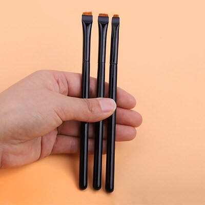 3Pcs Super Thin Flat Make up brush Eye brow liner Weasel Hai