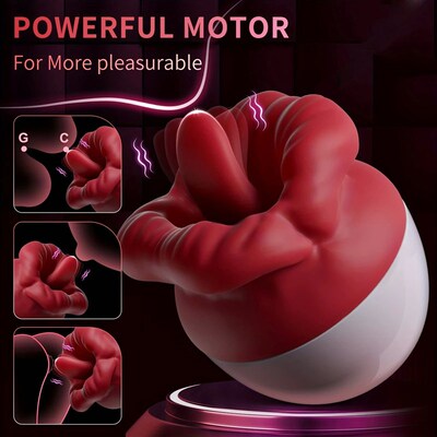 Rose Red Lips Vibrator Clitoris Stimulator Vagina Licking
