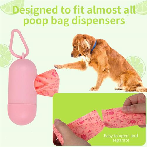 Dog Poop Bag Biodegradable Leak Proof Green Dog Waste Bags