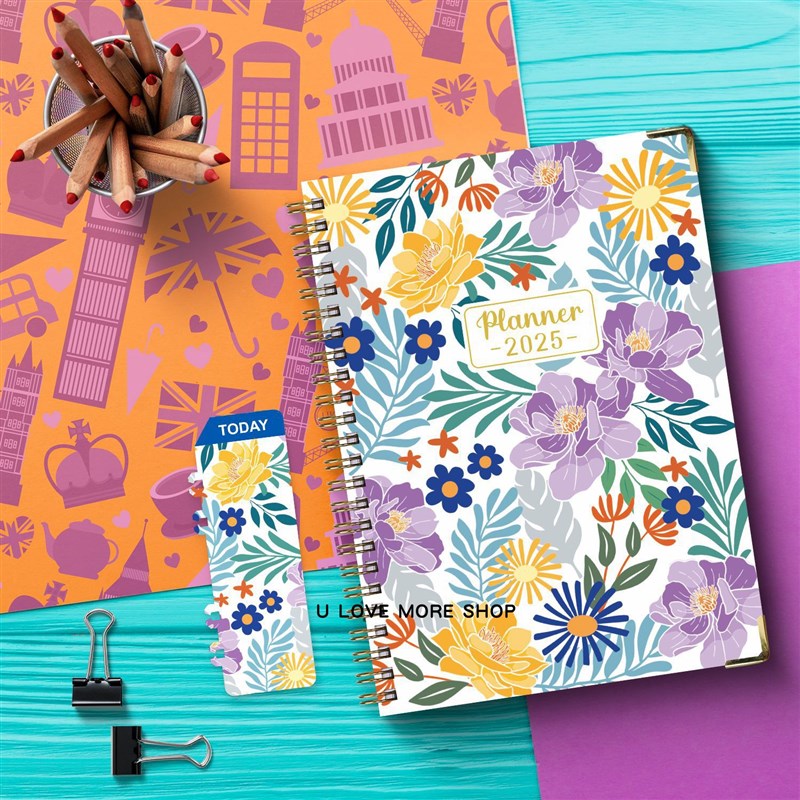2024 2025 Agenda Planner Book Weekly Monthly Office Notebook