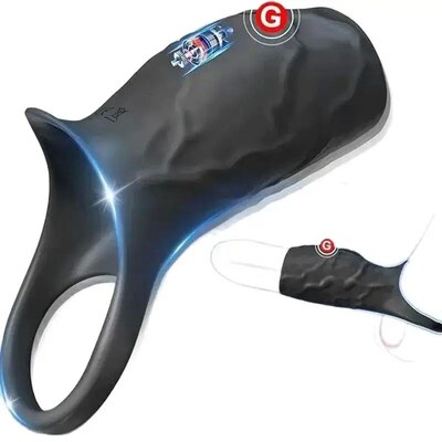 Penis Ring Male Reusable Electric Condoms Penis Extender