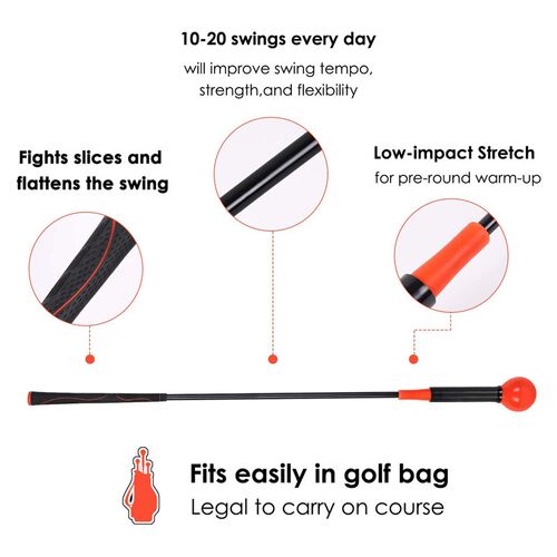 Golf Swing Training Aid Golf Warmup Rod Practices Golf Stic
