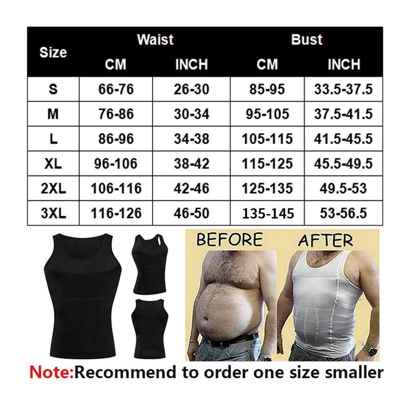 Men's Slimming Body Shapewear Corset Vest Shirt Compress