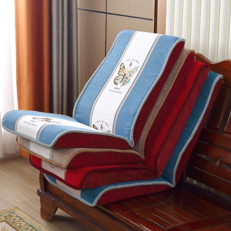 单人座实木沙发垫带靠背连体加厚海绵四季通用新中式沙发坐垫工厂