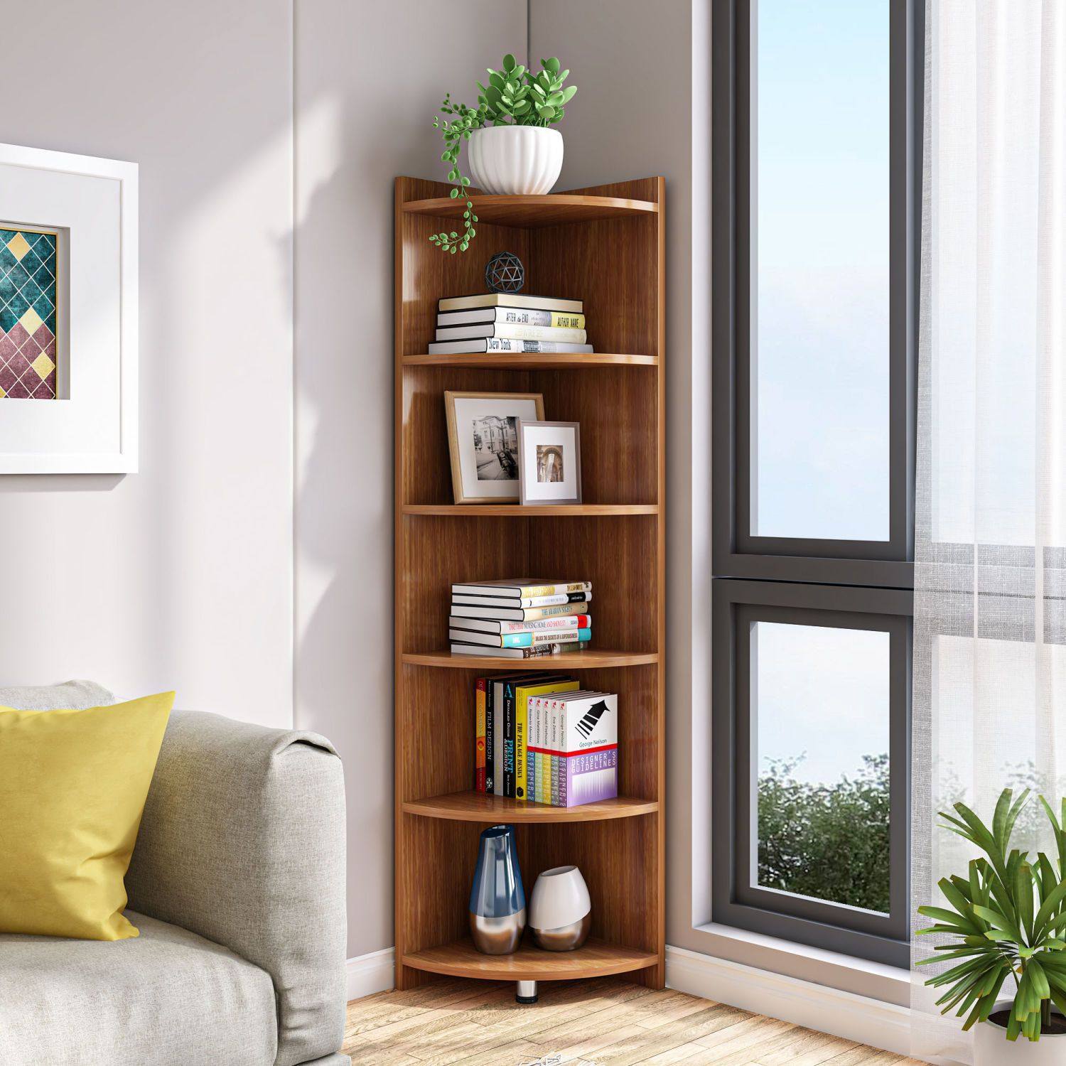 角柜墙角柜三角形转角置物架卧室角落收纳边角柜墙角三角柜置物架