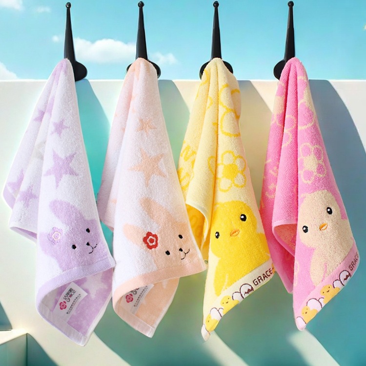 儿童毛巾纯棉100洗脸家用男女宝宝洗澡吸水小毛巾