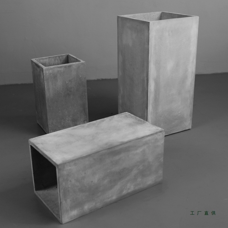 水泥盆花盆方形种植箱花槽花箱户外庭院镁泥花盆大号高方工程定