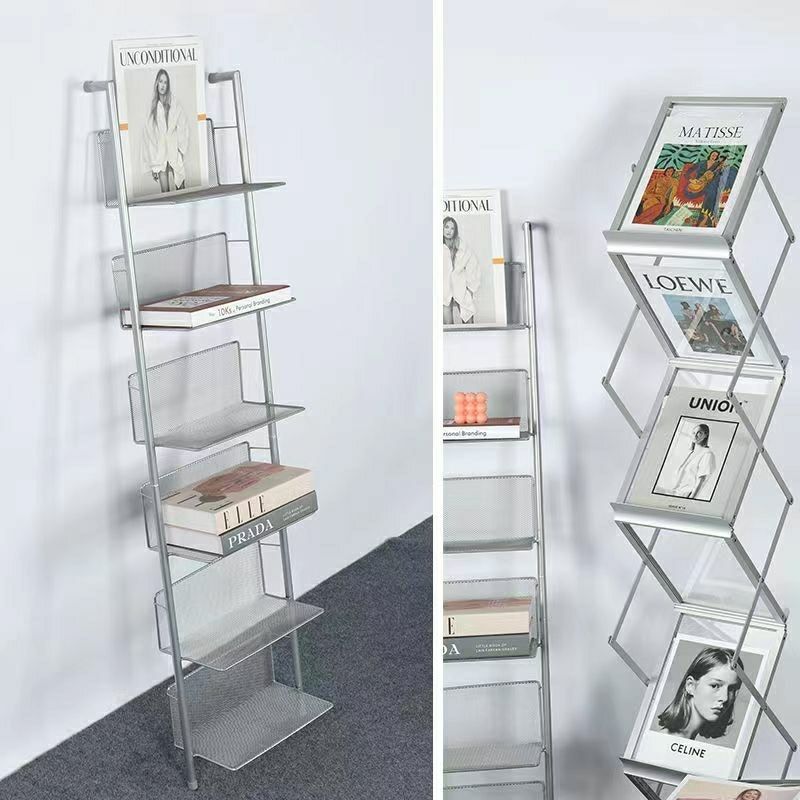 ins中古落地多层报刊置物架工作室拍摄陈列展示杂志收纳落地书架