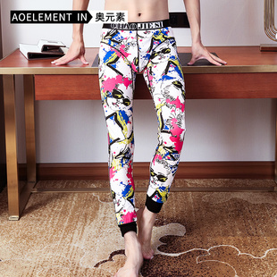 薄款 保暖裤 棉毛裤 冬季 衬裤 修身 青年潮流打底线裤 棉质个性 秋裤 男士