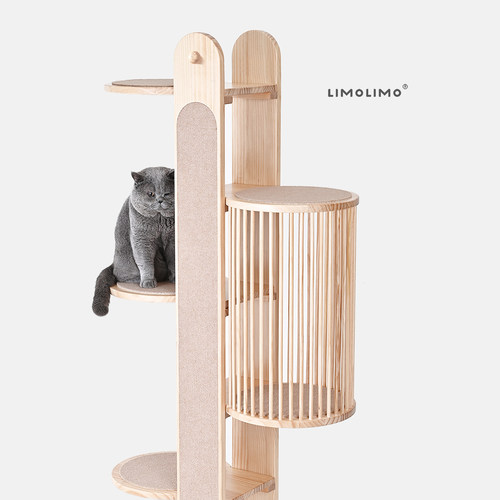 实木猫爬架猫窝猫树一体limolimo冰棍大型日式网红简约立式猫跳台
