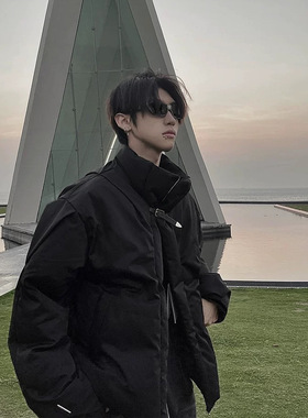 Tim Peake解构棉服男加厚棉衣小众设计感短款外套棉袄美式W319