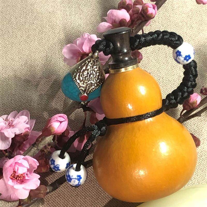 葫芦镶口包浆老葫芦便携解压手把件酒壶古代老式空心葫芦空瓶子