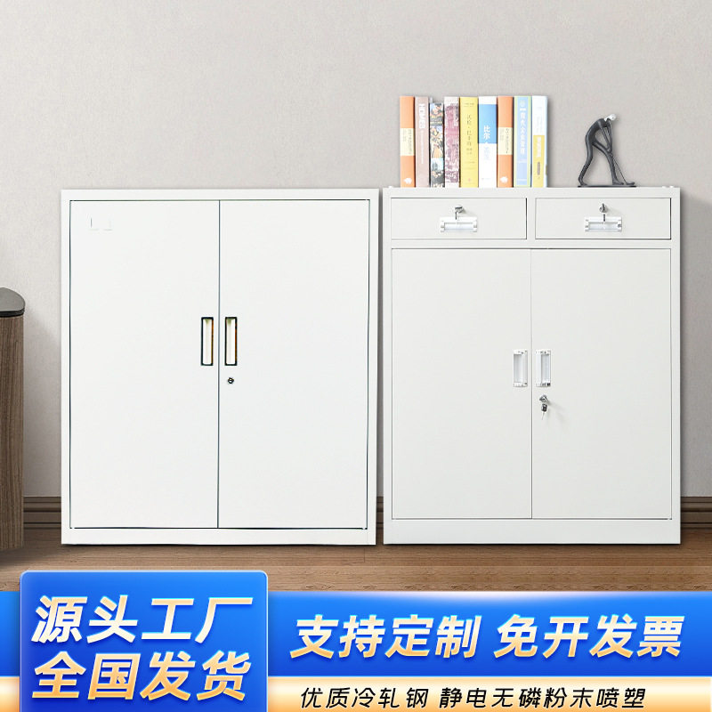 定制矮柜钢制文件柜办公室财务资料档案柜铁皮柜子带锁收纳