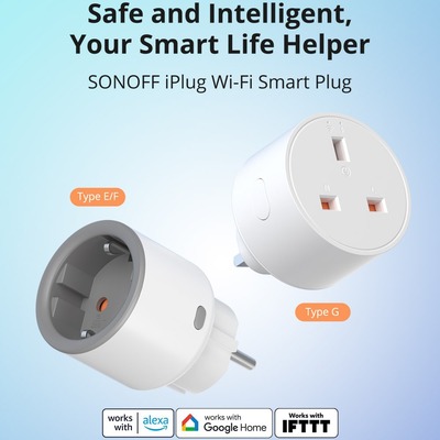 Sonoff S60 TPG 英规Wifi 智能插座电量统计远程控制语音定时