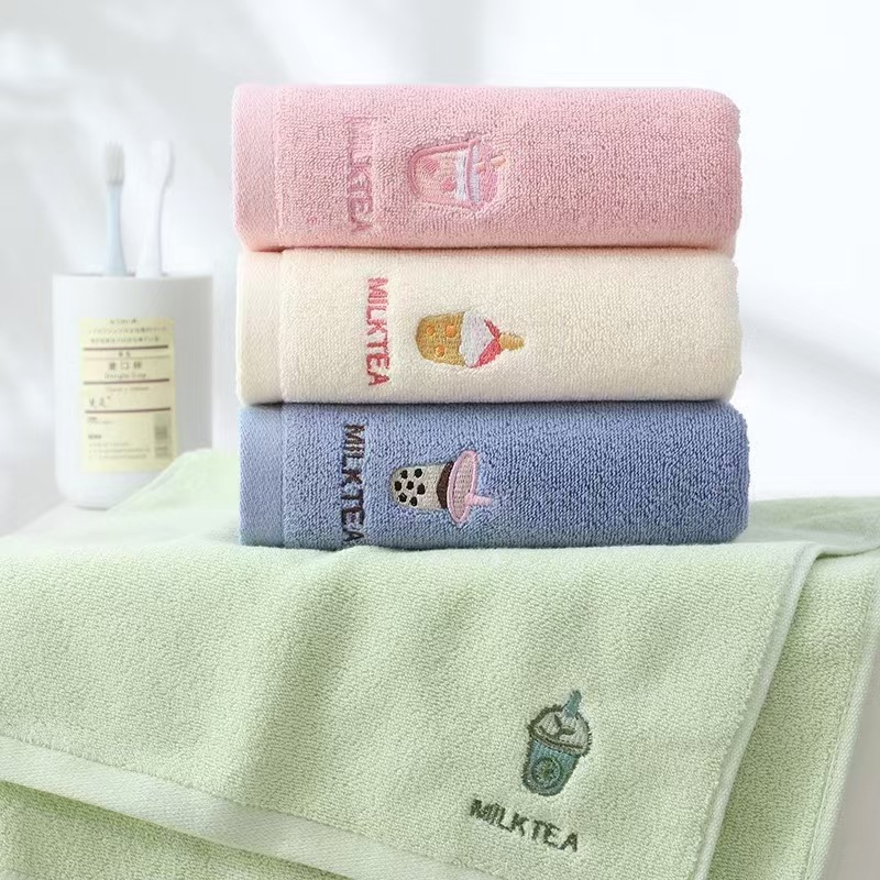 儿童纯棉绣花童巾全棉洗脸小方巾儿童毛巾宝宝手帕巾