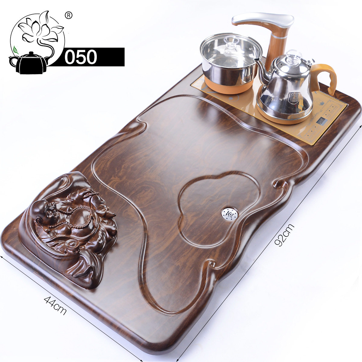 050家用茶具配件排水实木茶盘四合一套装茶台全自动电磁炉茶托盘
