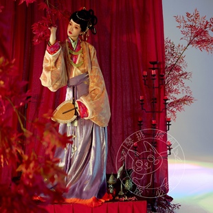 襦褶缘裙 东汉如意纹复原垂胡袖 琴挑晋制 拂晓