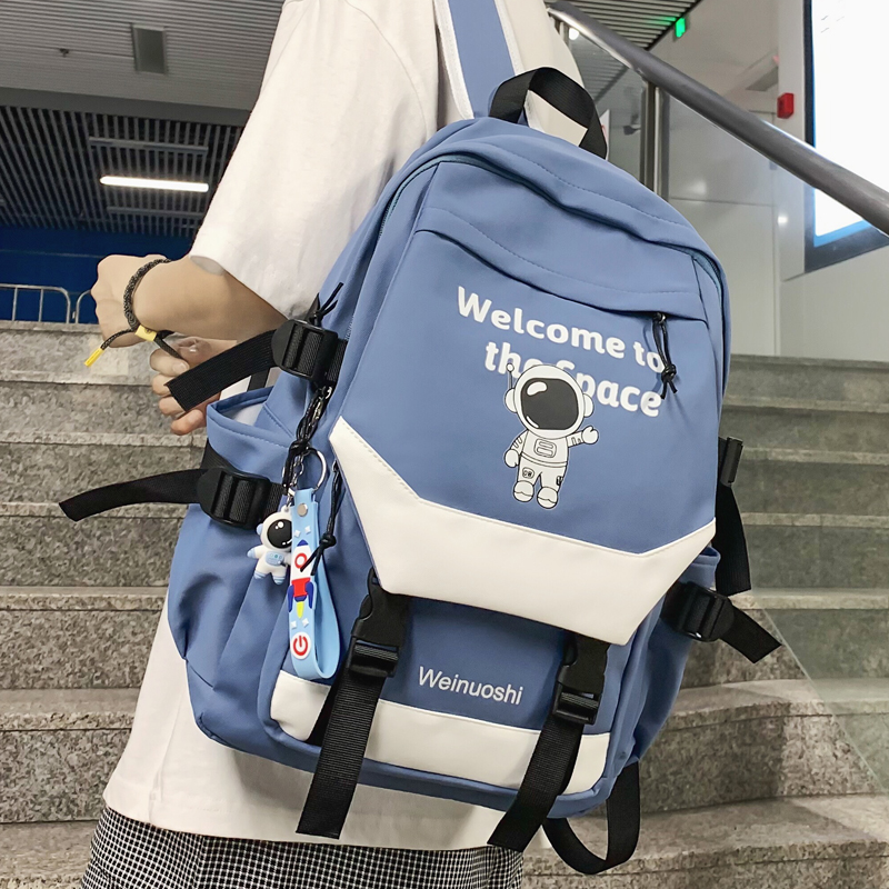 中学生男孩书包太空人双肩包