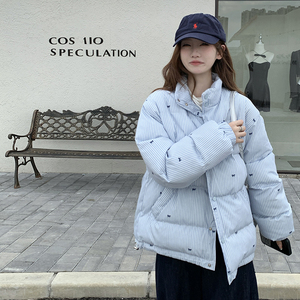 棉服女2024年新款韩版宽松冬季棉衣女短款加厚棉袄学院风保暖外套