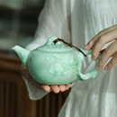 家用茶杯子 青瓷茶壶单壶陶瓷功夫茶具大号泡茶壶冲茶器影青中式